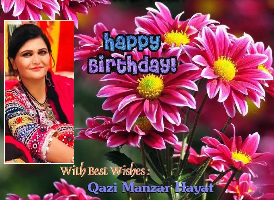 qazimanzarhayat's tweet photo. Birthday congratulations and best wishes to Adi Jamila Tabassum Burfat, a writer, social worker, and assistant professor of Sindhi. 
I wish her many blessings, including good health, happiness, peace, prosperity, and longevity. 
- Qazi Manzar Hayat, Hyderabad -
@highlight https://t.co/YM0kSAX2vN