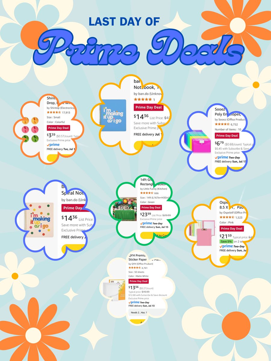 It’s the LAST day of Prime Day and my teacher heart is hoping for a little wishlist magic! ✨🩷If you can help clear even 1 item from my <a href="/amazon/">Amazon</a> wishlist it will mean the world to me!🥹🫶🏼 THANK YOU🩵pls RT⭐️ #clearthelist 

amazon.com/hz/wishlist/ls…