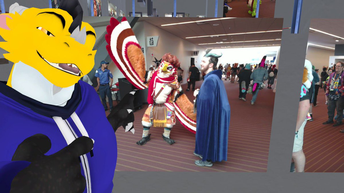 Py (@pumpkinpythias) on Twitter photo There’s a really cool world in VRC that has 3D images from Anthrocon this year! You can find it here! If anyone knows the name of the creator in here, by all means @ them :)
vrchat.com/home/world/wrl…
<a href="/Yu__Luo/">羽落晨曦</a> <a href="/deerlybeIoved/">@deerlybeloved.bsky.social</a> <a href="/LeRitoOrange/">Champion Zane 🪶🔜 FD, MP</a> <a href="/thecoopertom/">coopertom</a> There’s a really cool world in VRC that has 3D images from Anthrocon this year! You can find it here! If anyone knows the name of the creator in here, by all means @ them :)
vrchat.com/home/world/wrl…
<a href="/Yu__Luo/">羽落晨曦</a> <a href="/deerlybeIoved/">@deerlybeloved.bsky.social</a> <a href="/LeRitoOrange/">Champion Zane 🪶🔜 FD, MP</a> <a href="/thecoopertom/">coopertom</a>