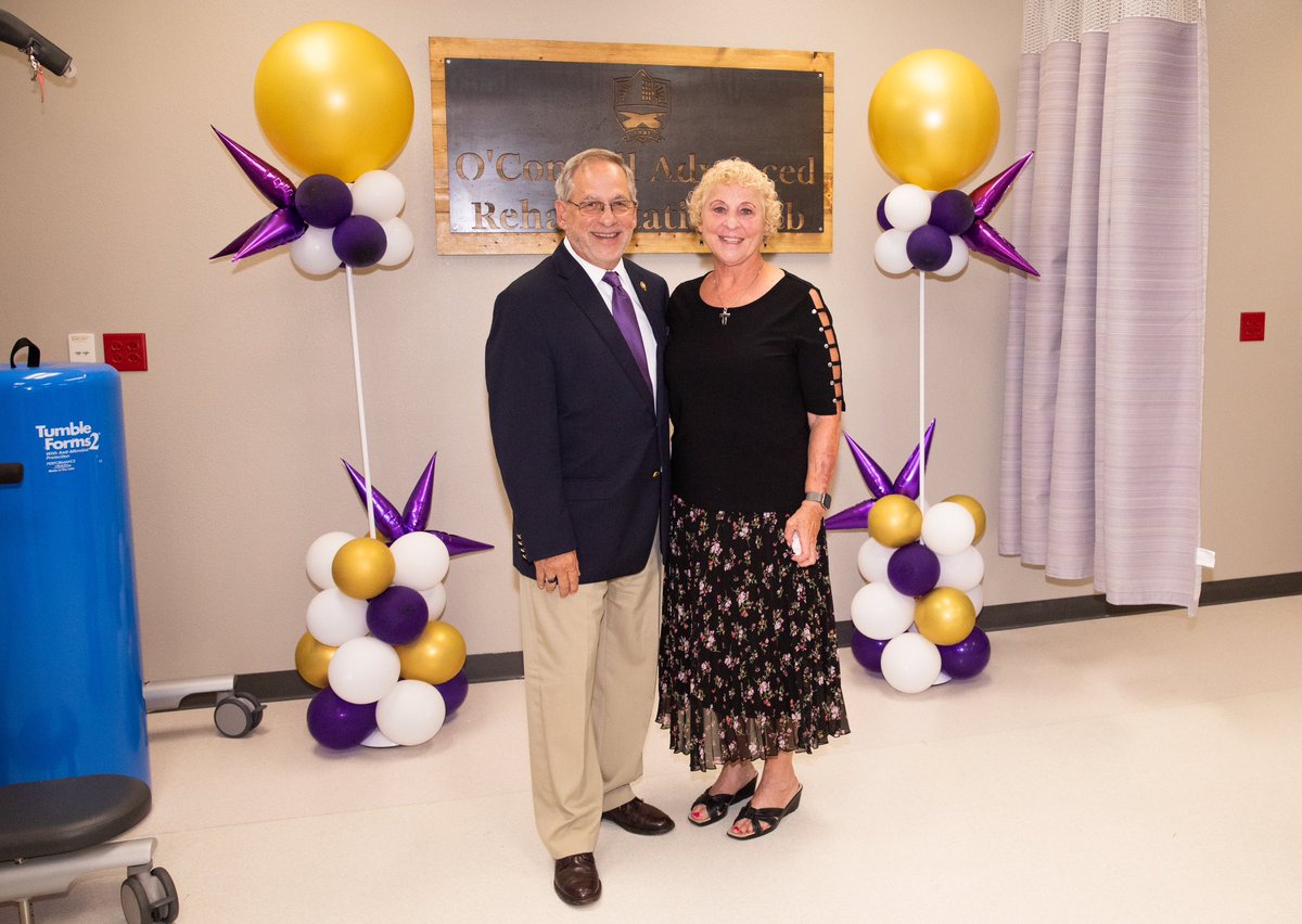 HSUTX's tweet image. Yesterday afternoon, Hardin-Simmons University held a special “secret” dedication for the new O'Connell Advanced Rehabilitation Lab — a tribute to the incredible legacy of Drs. Dennis and Janelle O'Connell.
The O’Connells have faithfully served both Hardin-Simmons and the…