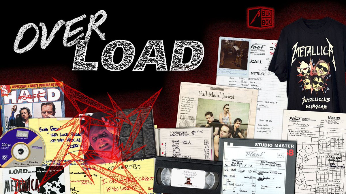 Metallica's tweet image. 🩸 OverLoad: New & Exclusive Content in The Metallica Black Box 🩸
Our latest exhibit takes things to the next level, diving deep into all things Load. Check out some of the material that overflowed from the Deluxe Box Set Kitchen Sink and onto the Cutting Room Floor, including…