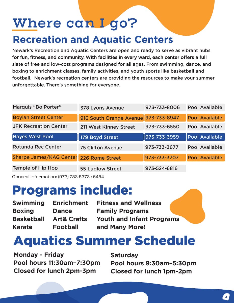 CityofNewarkNJ's tweet image. Looking for things to do this summer? Check out our 2025 Summer Fun Booklets! #freeevents
🎬 #movienights 🎤 #concerts 🏀 #sportsclinics
#seniorsocials #wellnessclasses #familyfun & more!
ow.ly/9P3Z50WottK
#SummerFunInNewark #NewarkNJ