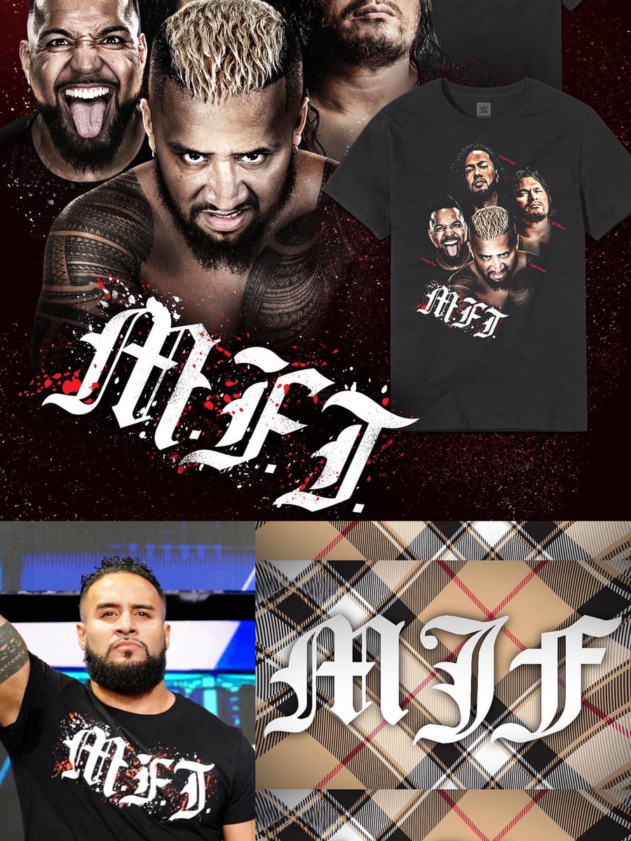 SmackWrestling's tweet image. La nueva camiseta de Solo Sikoa tiene exactamente el mismo diseño y tipografía que la de Tama Tonga ‘MFT’, además de ser idéntica al logo y estilo visual del emblema de MJF.
#SmackDown