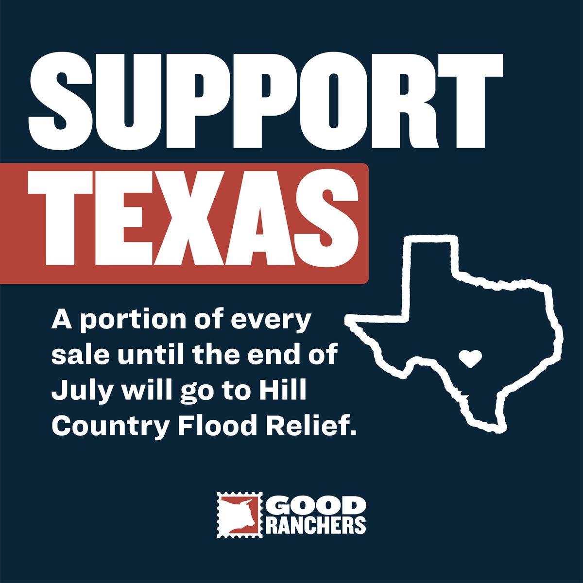 GoodRanchers's tweet image. As a Texas-based company, the flooding in Kerr County and surrounding areas hits close to home.
To help, we’re donating a portion of every subscription, gift box, and recurring order through the end of July to @TexansOnMission, a local organization actively providing relief to…