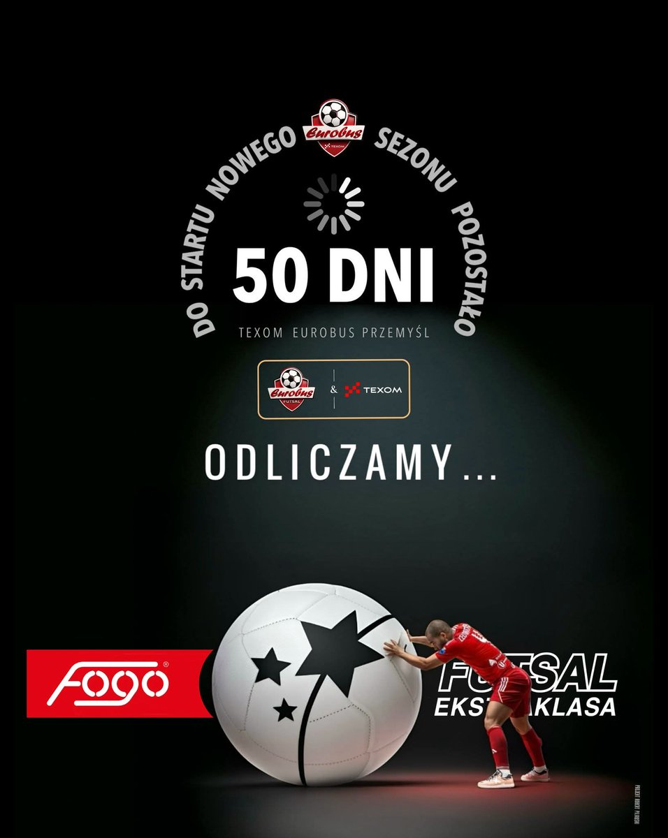 🔴⚪️ Do startu nowego sezonu, który rozpoczniemy spotkaniem domowym z Widzew Futsal w hali Przemyski Ośrodek Sportu i Rekreacji zostało już tylko 50 dni

🔴⚪️Czas rozpocząć odliczanie