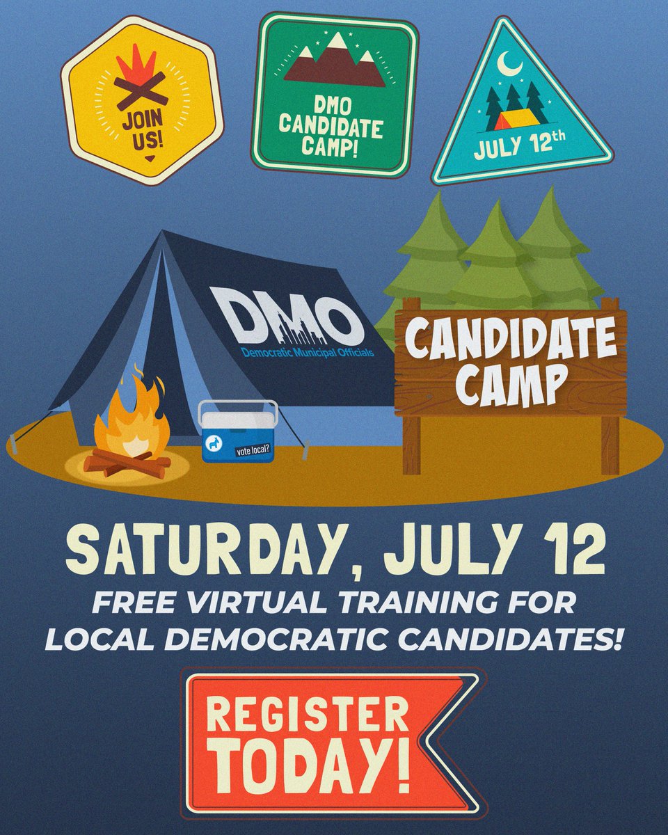Are you a candidate or somebody considering running for a local office? Join us and <a href="/TheDemocrats/">Democrats</a> TOMORROW for our free and virtual DMO Candidate Camp! 

Register » nationaldmo.org/candidatecamp