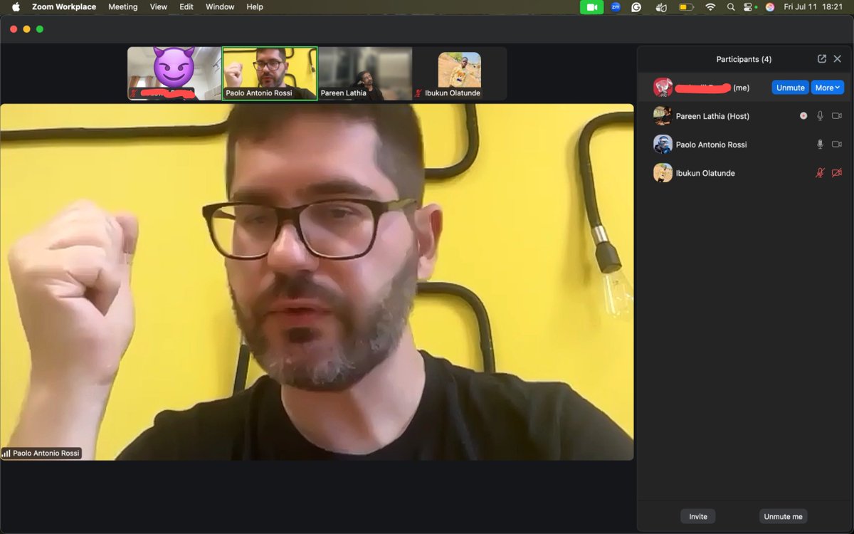 The support by Monad through <a href="/DeltaV_xyz/">DeltaV</a> is truly remarkable. They don't only care about what you build, they care so much about how well you grow with it. 💜

Impactfull Founders Office Hours session with <a href="/PareenL/">Pareen</a> and <a href="/luduvigo/">luduvigo | Gorilli</a> today. You're not prepared for what's coming 😎