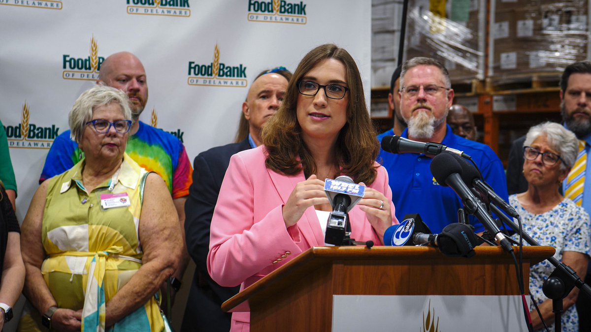 Rep_McBride's tweet image. About 37,000 Delawareans are now at risk of facing devastating food assistance cuts because of Republicans’ Big Ugly Bill—which makes it easier for billionaires to buy a private jet than for working people to put food on the table.
Alongside @ChrisCoons, @SenLBR, and partners…