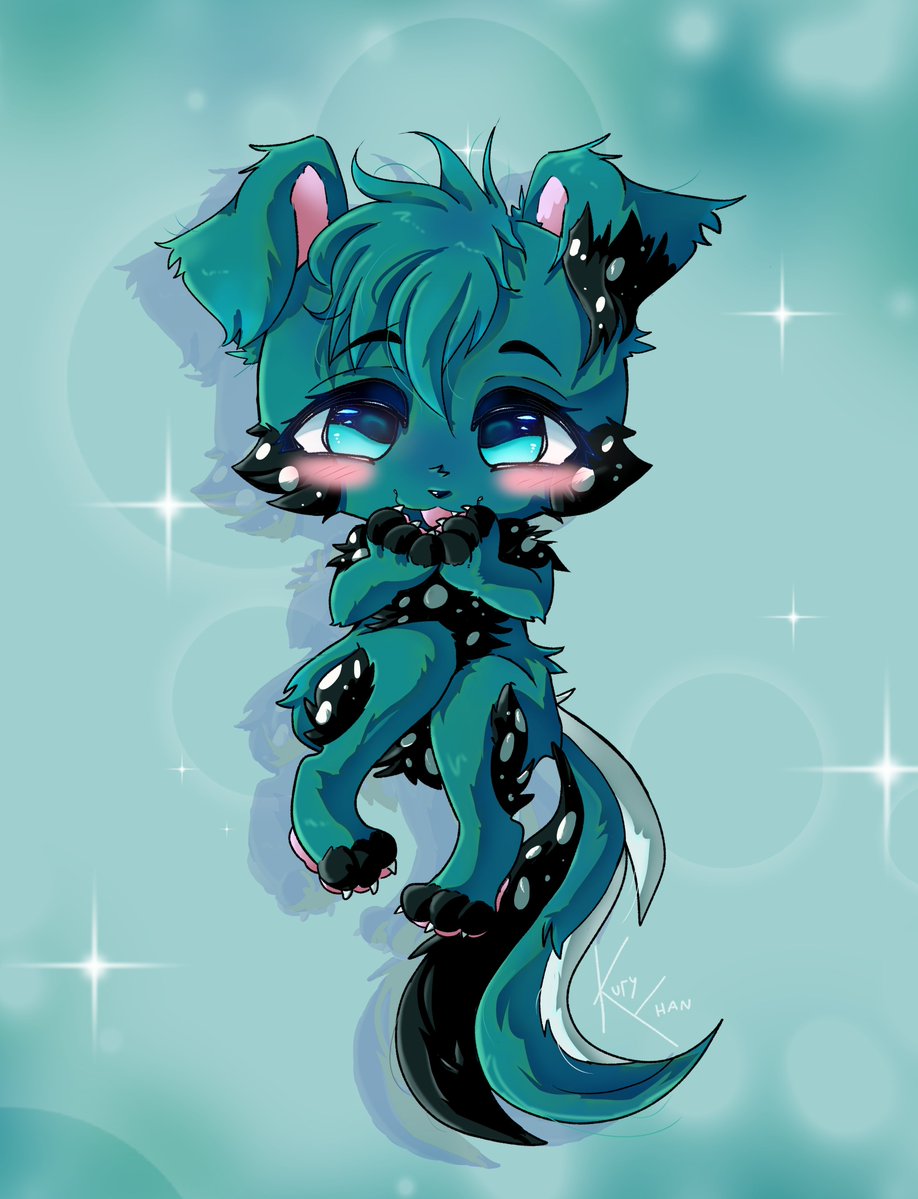 Kury_Chan's tweet image. YCH commission. Loved making this one💚

#furry