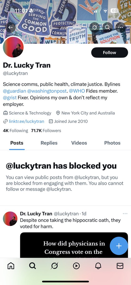 dryostradamus's tweet image. You know when both left and right wing social media propagandists cosplaying as physicians block you then you hit their nerve center and are doing something right!
Stay gold, Ponyboy!