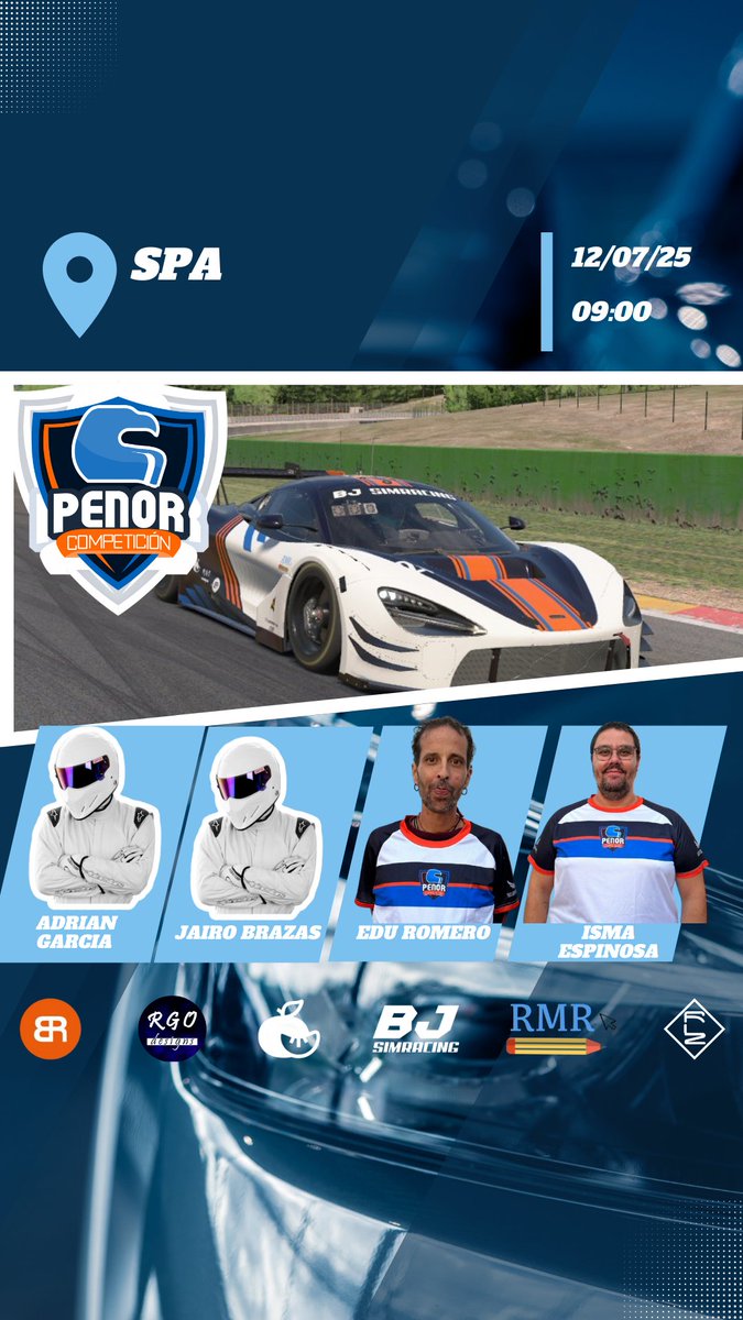 PenorAC's tweet photo. PENOR COMPETICION BLACK

👤 Adrián García
👤 Jairo Brazas
👤 Edu Romero
👤 @Ismael_1993_esp 

⏰09:00
🏎️Mclaren 720S GT3 EVO https://t.co/JJAV9NGrNU