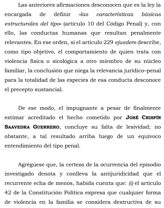 Corte S. Rad. 60569/25. Violencia Intrafamiliar.

Indicios de presencia y manifestaciones posteriores al delito. De la punibilidad de la violencia I. Deber de corrección de los padres.

"Bajo ese norte, el comportamiento desobediente del hijo o del que incurre en una falta, no