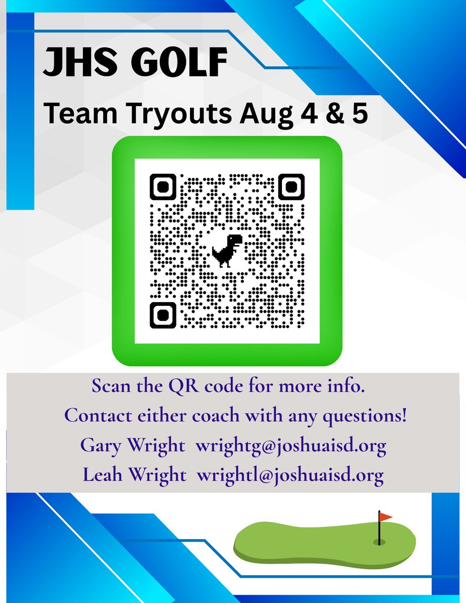 JHS Golf Team (@joshuaowlgolf1) on Twitter photo If you/your child is interested, contact us asap! Limited Spots available! <a href="/DannyDeArman1/">Danny DeArman</a> <a href="/JoshuaISD/">Joshua ISD</a> If you/your child is interested, contact us asap! Limited Spots available! <a href="/DannyDeArman1/">Danny DeArman</a> <a href="/JoshuaISD/">Joshua ISD</a>
