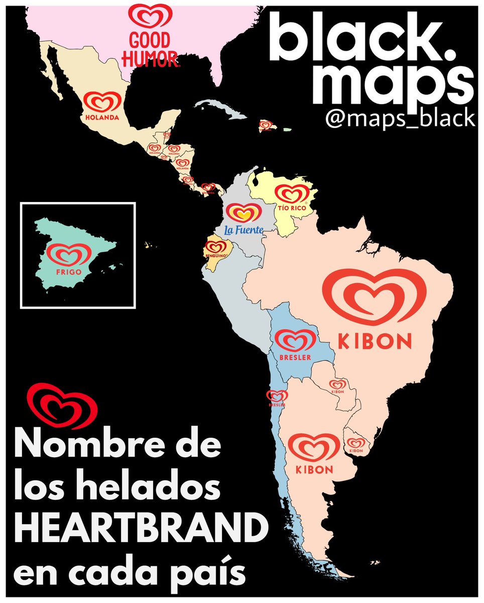 maps_black's tweet photo. Nombre de los helados 🍦❤️HeartBrand por país https://t.co/dk0e8KYQ9J