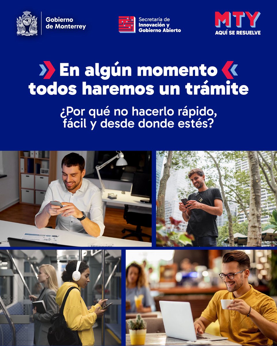 Todos hemos pasado por un trámite complicado y largo. En Monterrey, estamos trabajando para cambiar eso. Queremos que tus trámites sean rápidos, accesibles y sin complicaciones. #AquiSeResuelve