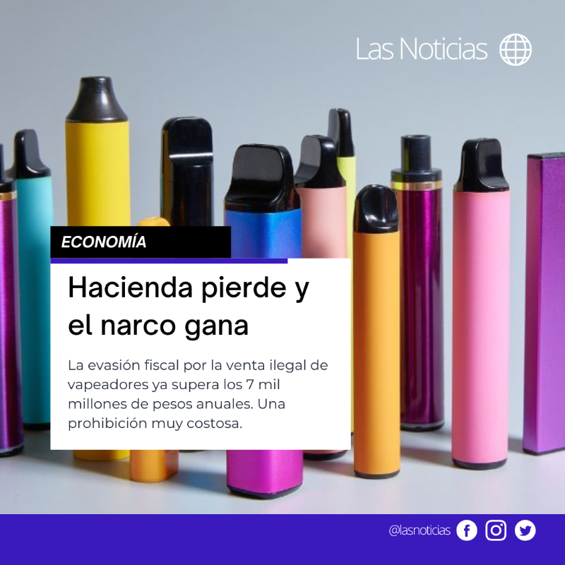 El fisco pierde miles de millones por el mercado ilegal de vapeadores.
eluniversal.com.mx/cartera/prohib…
