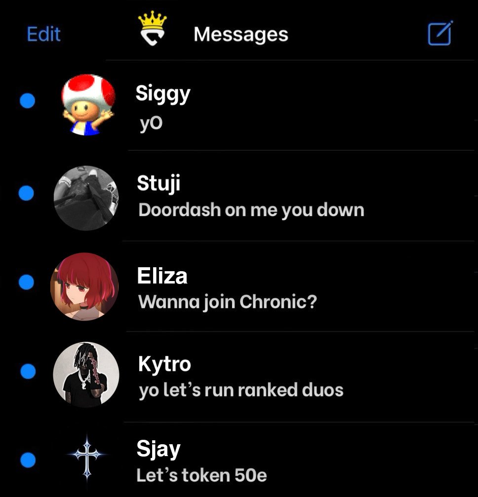 FRChronic's tweet image. These Chronic members DMed you, who are you DMing back? 👀 🌟