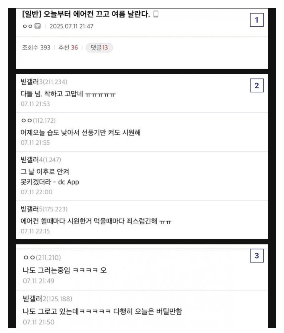 눈물겨운 국힘갤 노에어컨 운동 
전국적으로 2찍들에게 확산되길😎