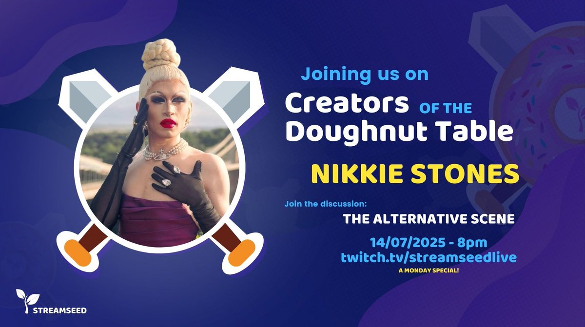 StreamseedGG's tweet image. It's meant to be a blistering weekend, so take care and stay hydrated creators! 😎💧
Now, the weather might be warm, but next week's topic is much hotter! 🔥 Make sure you join us on Monday (instead of Tuesday) for our next Doughtnut Table ⚔️🍩
Our fabulous guest:…