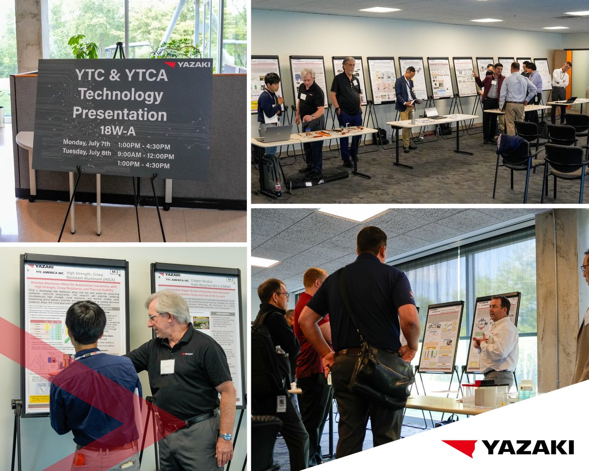 A fantastic turnout at the recent #YTC Japan &amp; #YTCA America Joint Technology Presentation event at YNA, featuring presentations &amp; poster exhibitions from #Yazaki Research &amp; #Technology Center 💡🤖 Thanks to everyone who joined us to explore the latest #InnovationInAction