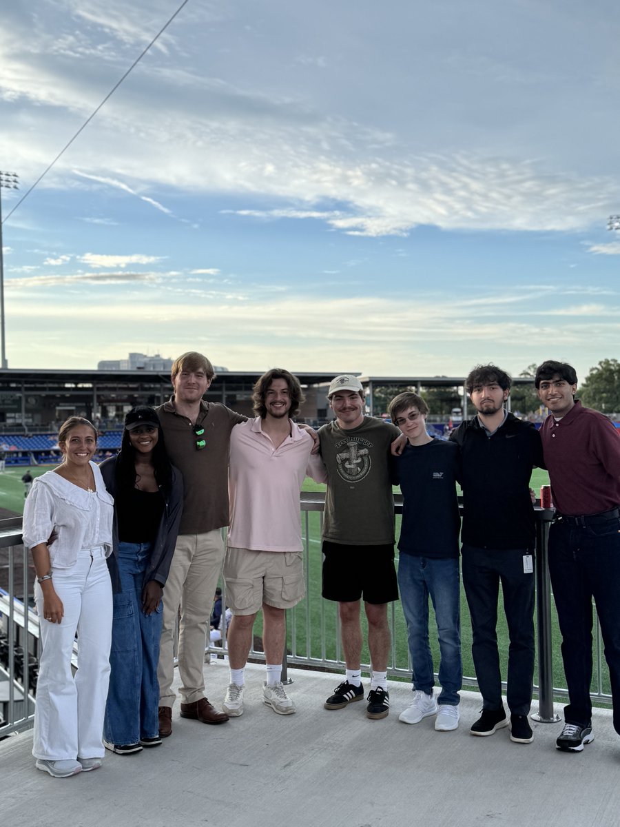ODFLPeople's tweet photo. Our 8 Corporate Summer Interns hit it out of the park with a night at the ballgame! ⚾️ Nothing like a little team bonding under the stadium lights and supporting our local team, the High Point Rockers. https://t.co/qNFiXO3BW4