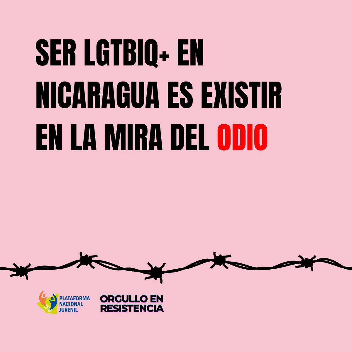 No es delito ser LGTBIQ+. Pero en Nicaragua, te hacen sentir que sí.

Ser visible es un riesgo. Amar, expresarte, existir… es vivir en la mira del odio.
#OrgulloEnResistencia