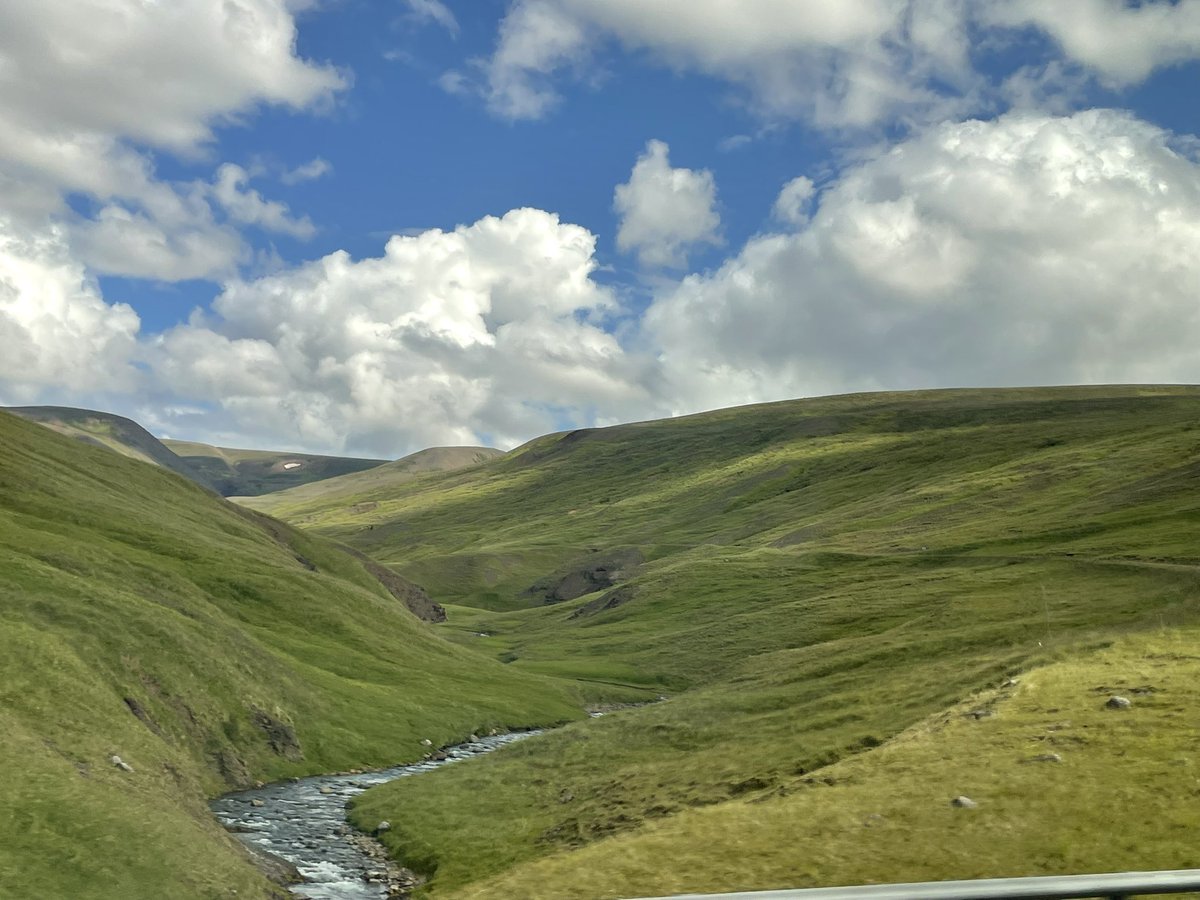 Insley in Iceland 🇮🇸 

We had another beautiful day in Iceland!  Left Reykjavík and started our Ring Road tour.  Beautiful countryside, delicious food and whale watching in Akureyri🐳 Iceland is amazing!