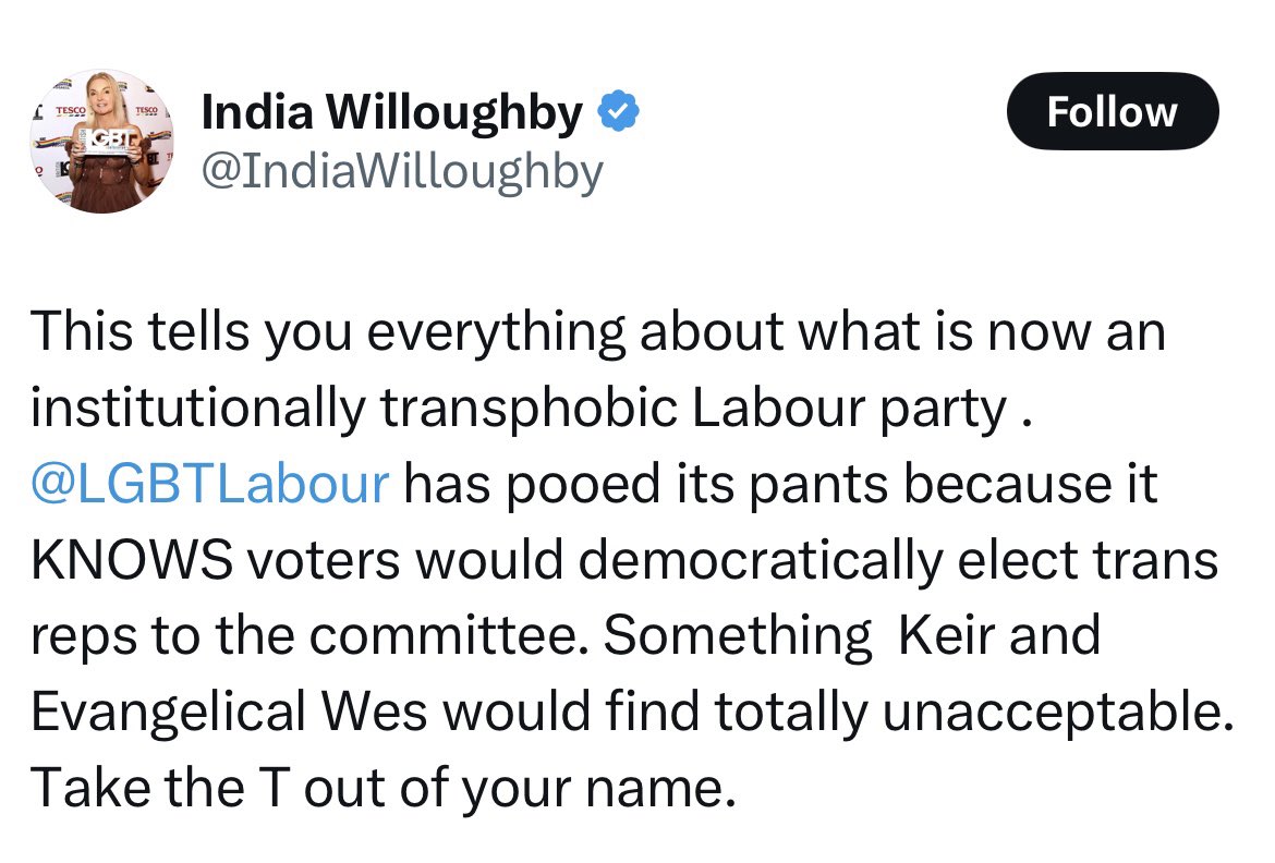 Take the T out of your name 

Excellent fucking idea

<a href="/LabourLGB/">LabourLGB</a> it is then 👌