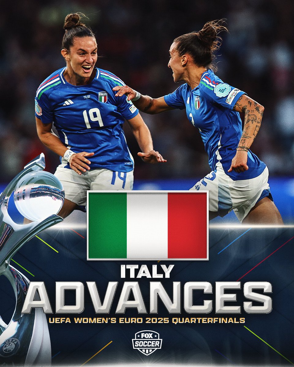Italy punches its ticket to the UEFA Women's EURO 2025 quarterfinals! 🇮🇹🤌