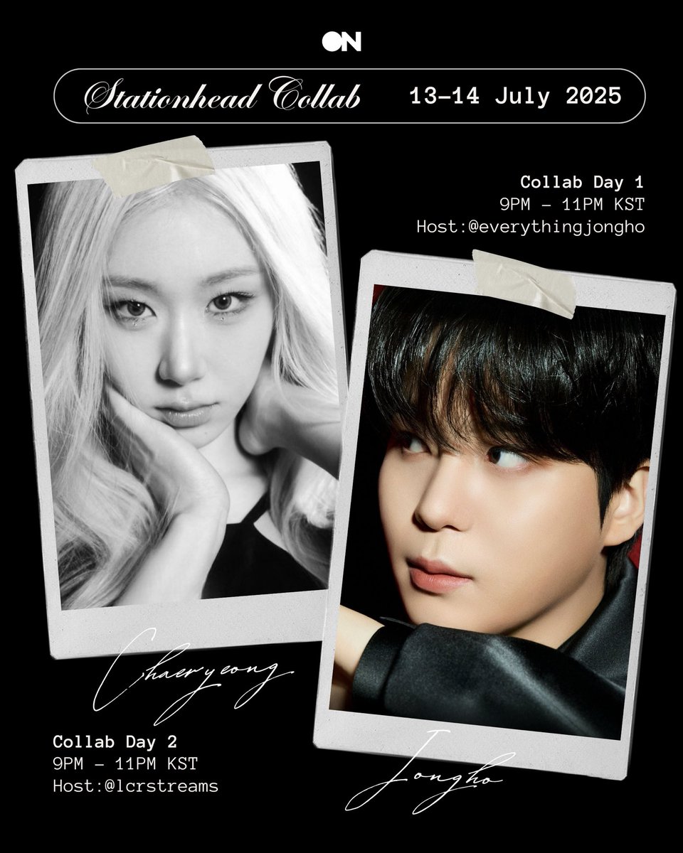 JONGHO_streams's tweet photo. 📢 JONGHO x CHAERYEONG COLLAB 📢

We are excited to announce our 2nd collab #JONGHO x #CHAERYEONG with @LCRstreams 💜

Join us on the dates below ⤵️

🗓️: 25.07.13
⏰: 9PM KST
https://t.co/EGNV5eZkaZ

🗓️: 25.07.14
⏰: 9PM KST
https://t.co/LcFlRNr8M8

#JONGHO #종호 https://t.co/Dg8ykTAEpg