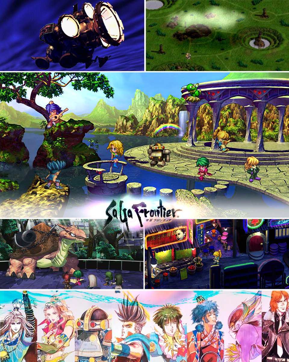 #SaGaFrontier was first out 28 years ago (1997) for PS1! This inter-planetary odyssey is the 7th game in the series and let's you journey with 7 (now 8) unique heroes.  The settings and ideas are absolutely wild, and the Remaster is great! 

Review: rpgfan.com/review/saga-fr…