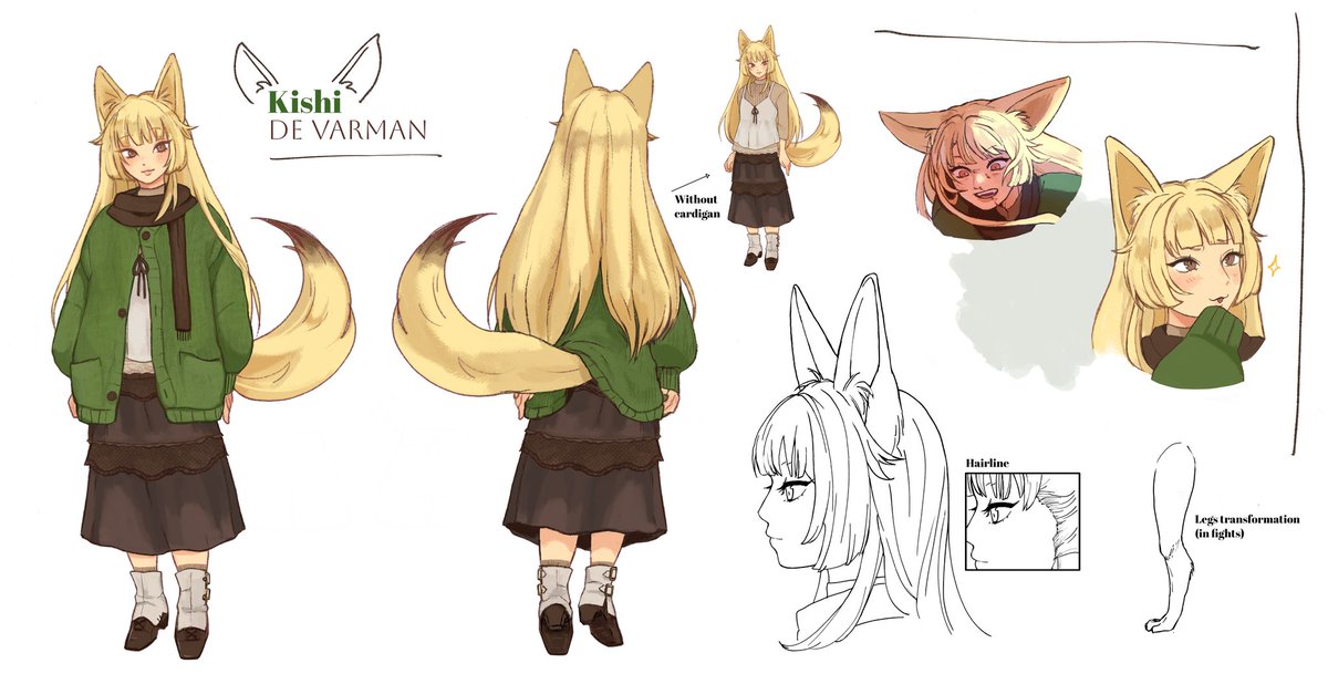 dododimi's tweet image. updated reference sheet for my (and @00v_k's) Kishi!!! the coolest skirt-wearing fennec guy you'll ever meet. trust