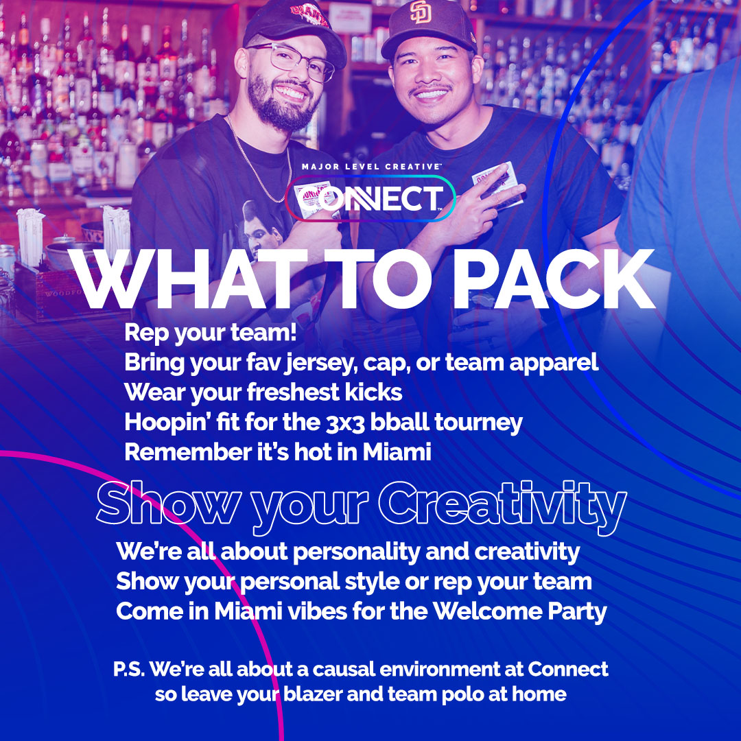 MLCConnect's tweet photo. MLC Connect is almost here — and we’ve got your packing list covered!
We're excited to see you!
#MLCConnect #CreativeAthlete https://t.co/CZ34hHVjXW