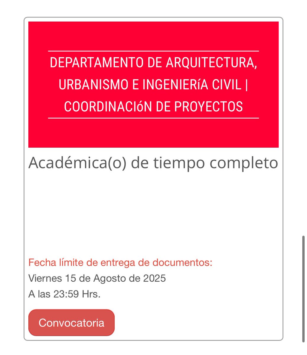 Oigan … dos plazas para personal académico de tiempo completo en <a href="/ArqIBERO/">Arquitectura IBERO</a> 

Acá los detalles:
vacantes.ibero.mx