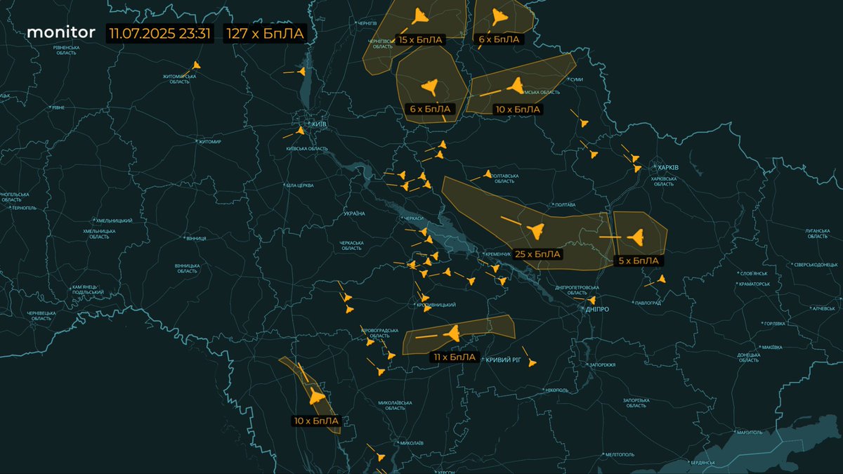 OlenaHalushka's tweet image. At least three TU-95ms jets airborne, more than 100 Shahed drones already hunting for us. Another night full of explosions ahead. Sleep well, dear world. We in Ukraine won't.