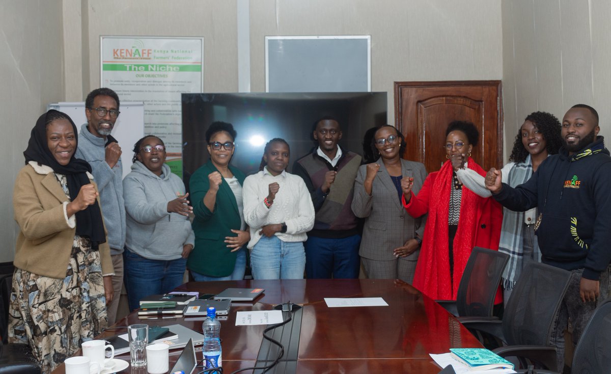 kenaff_farmers's tweet image. We were pleased to host Nungari Mwangi, PhD, Hassan […], Farida […], and from Independent Recourse Mechanism (IRM) of the African Development Bank Group , and Jane Gidali Florence Kariuki from Mastercard Foundation #CommunityPass at the KENAFF offices.