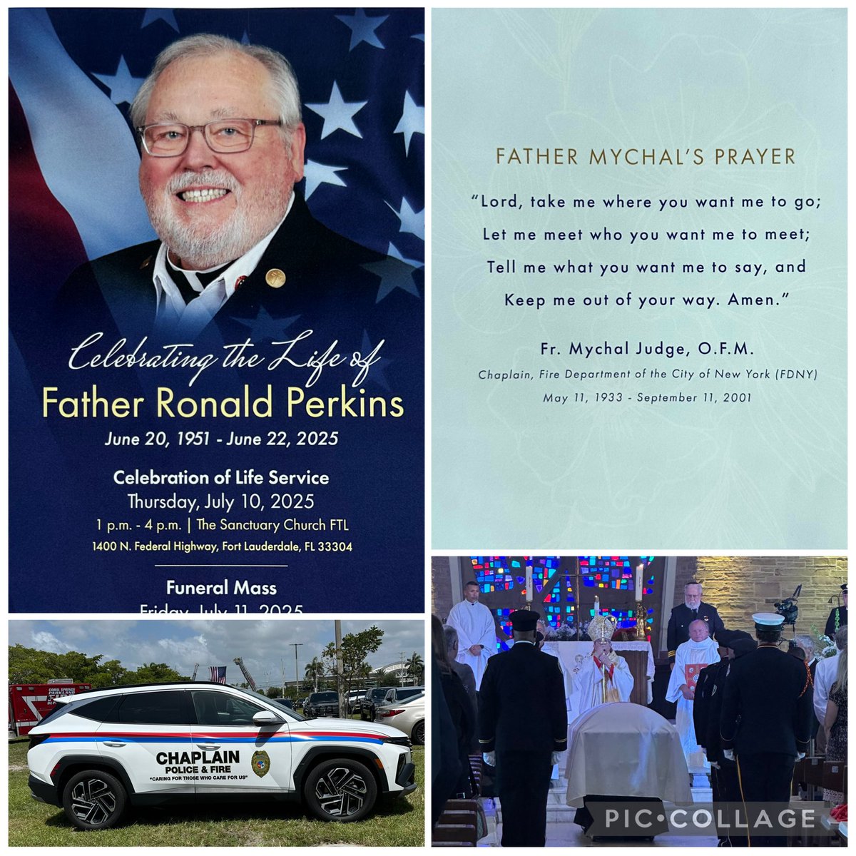 ChipLaMarca's tweet image. "Lord, take me where you want me to go;
Let me meet who you want me to meet;
Tell me what you want me to say, and Keep me out of your way. Amen." - Fr. Mychal Judge, Chaplain, FDNY
Nothing could describe my friend Father Ron Perkins better than this. You will be greatly missed…