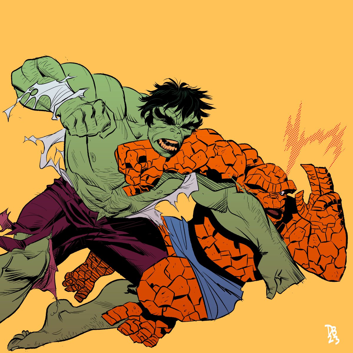 hulk v thing from my kubert days