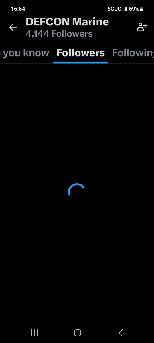 Is anyone else getting this when you try to pull up your followers?
