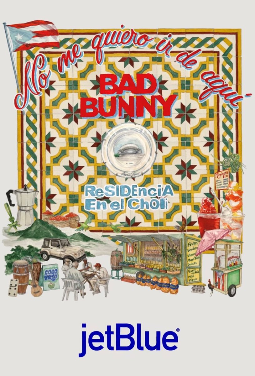 ¡<a href="/JetBlue/">JetBlue</a> ✈️ te lleva a ver a Bad Bunny 🐰 en el <a href="/ColiseoPR/">Coliseo de Puerto Rico</a> !

Patrocinador oficial de la residencia "No Me Quiero Ir de Aquí" 🇵🇷🎤

🎟️ Gana viaje + boletos para el show del 29 o 30 de agosto.
🕐 Participa antes del 18 de julio.
🎉 Ganadores: 23 de julio.
👉