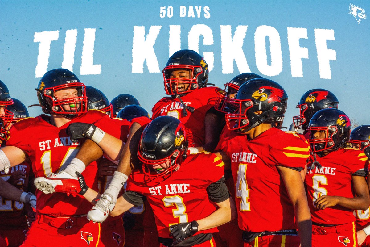 50 days away from the start of year 3️⃣ of St. Anne Cardinals football! 🏈🐦

#CardinalCulture