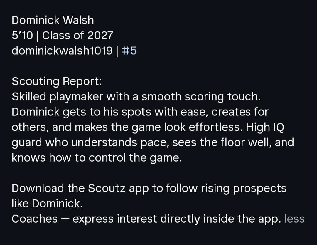 Thank you <a href="/scoutzapp/">Scoutz</a> 
<a href="/Teamspeights15U/">Team Speights Elite 15U</a>