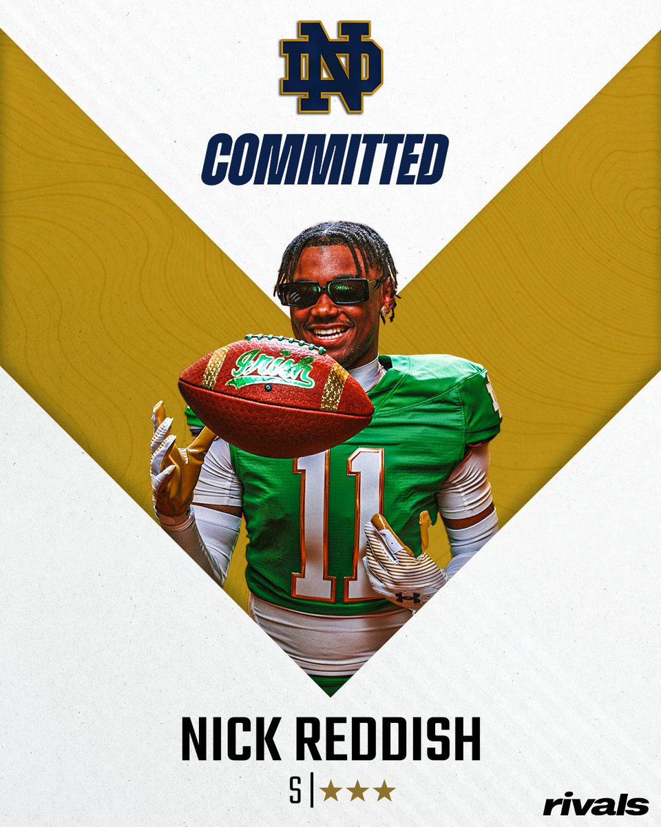 🚨 𝐁𝐑𝐄𝐀𝐊𝐈𝐍𝐆: Charlotte (N.C.) Independence DB Nick Reddish has committed to Notre Dame ☘️

Irish stay hot 🔥🫡

“The biggest factor in my decision was the education. Everything Notre Dame has to offer will help set me up for life.”

Story: on3.com/teams/notre-da…