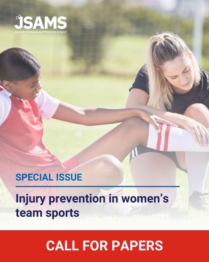 _JSAMS's tweet image. Call for papers 📢
Injury Prevention in Women’s Team Sports
As women’s sport grows, so does the need for tailored #injuryprevention. This #specialissue explores injury risk, prevention and implementation for #femaleathletes. Submit by 15 Dec 2025.
🔗More: zurl.co/lz2qO