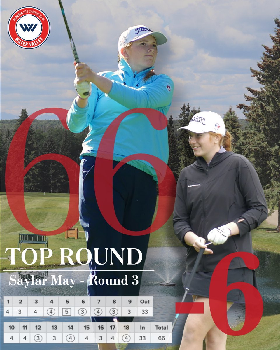 Saylar May posted yesterday’s Top Round with a 6-under 66 setting a new course record at Water Valley Golf Club! Great Job Saylar!