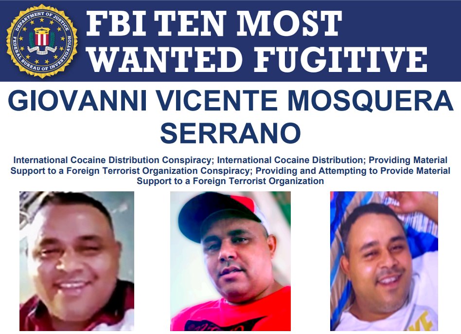 FBISeattle's tweet image. The FBI has named Giovanni Vicente Mosquera Serrano to its Ten Most Wanted Fugitives List. To learn more, visit fbi.gov/wanted/topten/… , and if you have any tips you can report them anonymously at tips.fbi.gov.