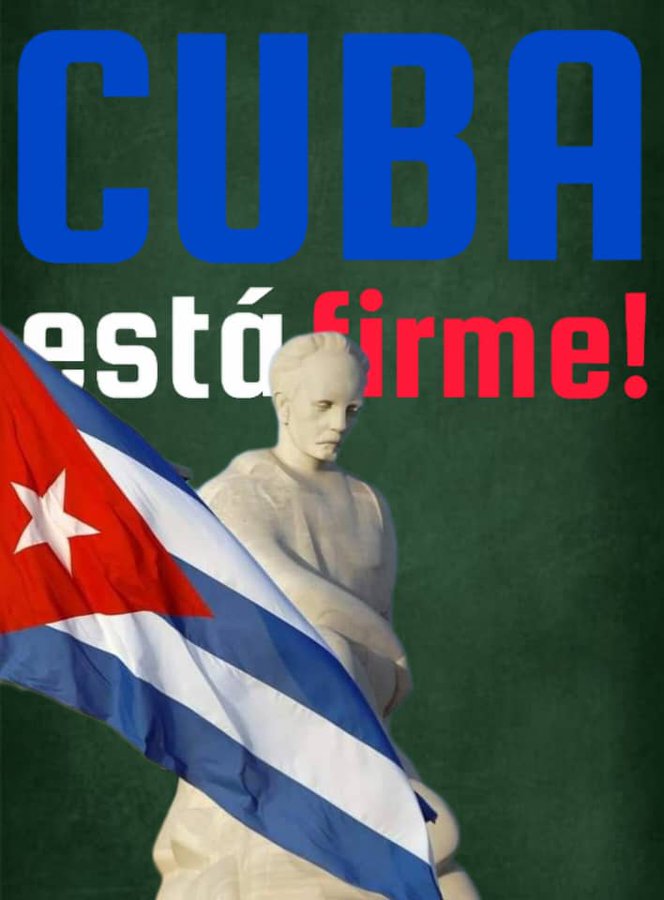 malamazares's tweet image. #CubaEstáFirme y seguirá en pie de lucha contra las maniobras y las campañas de desinformación que el gobierno yanqui pretende imponernos.