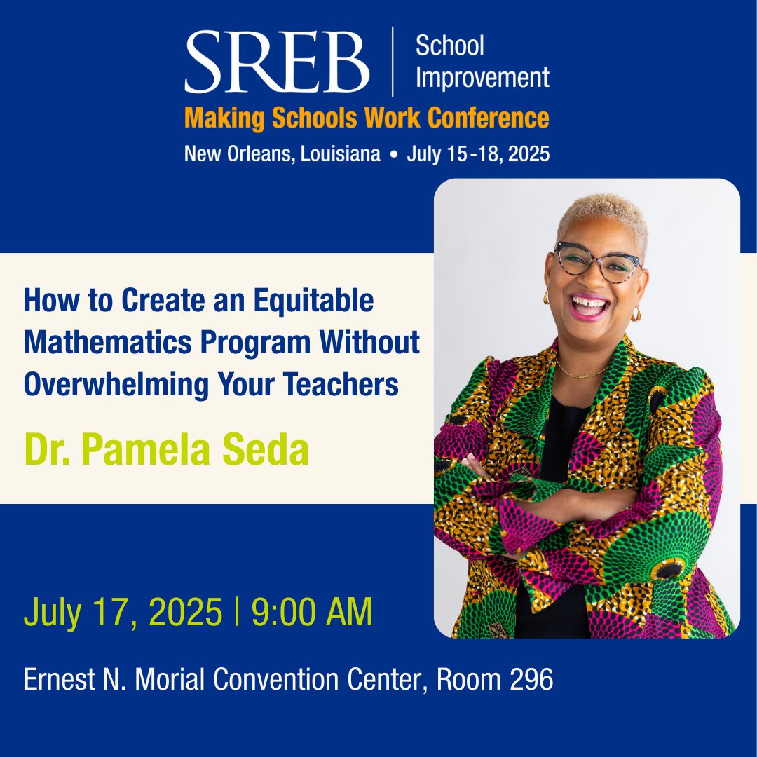 pamseda1's tweet image. 🚨 Catch me at #SREBsummer on July 17 @ 9AM — Room 296 in New Orleans!
🎯 I’ll be sharing how to build equitable math programs—without burning out your teachers.
📢 I’ll also be signing copies of Choosing to See — come say hi!
#Choosing2See #ICUCARE #dbc_inc #BookSigning