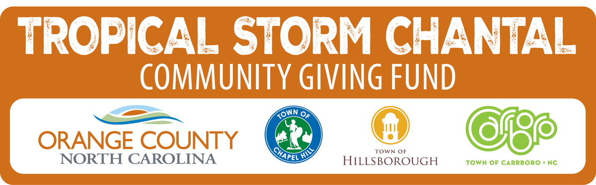 Tropical Storm Chantal left a significant mark on our community. The Tropical Storm Chantal community giving fund is dedicated to supporting local recovery efforts across Orange County and the towns of Carrboro, Chapel Hill, and Hillsborough.
orangecountync.gov/ChantalFund