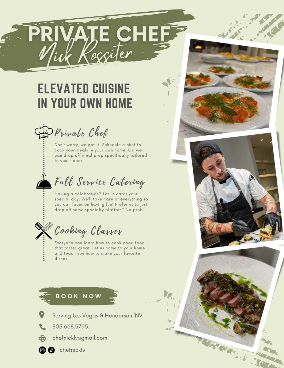 You know and love TVAS Coach Nikki McCabe, but have you met the rest of her adorable family? 

Today we wanted to give a big shout-out to Chef Nick! He's a professionally trained private chef who serves the Las Vegas area.

Give him a shout if you're interested in his services!
